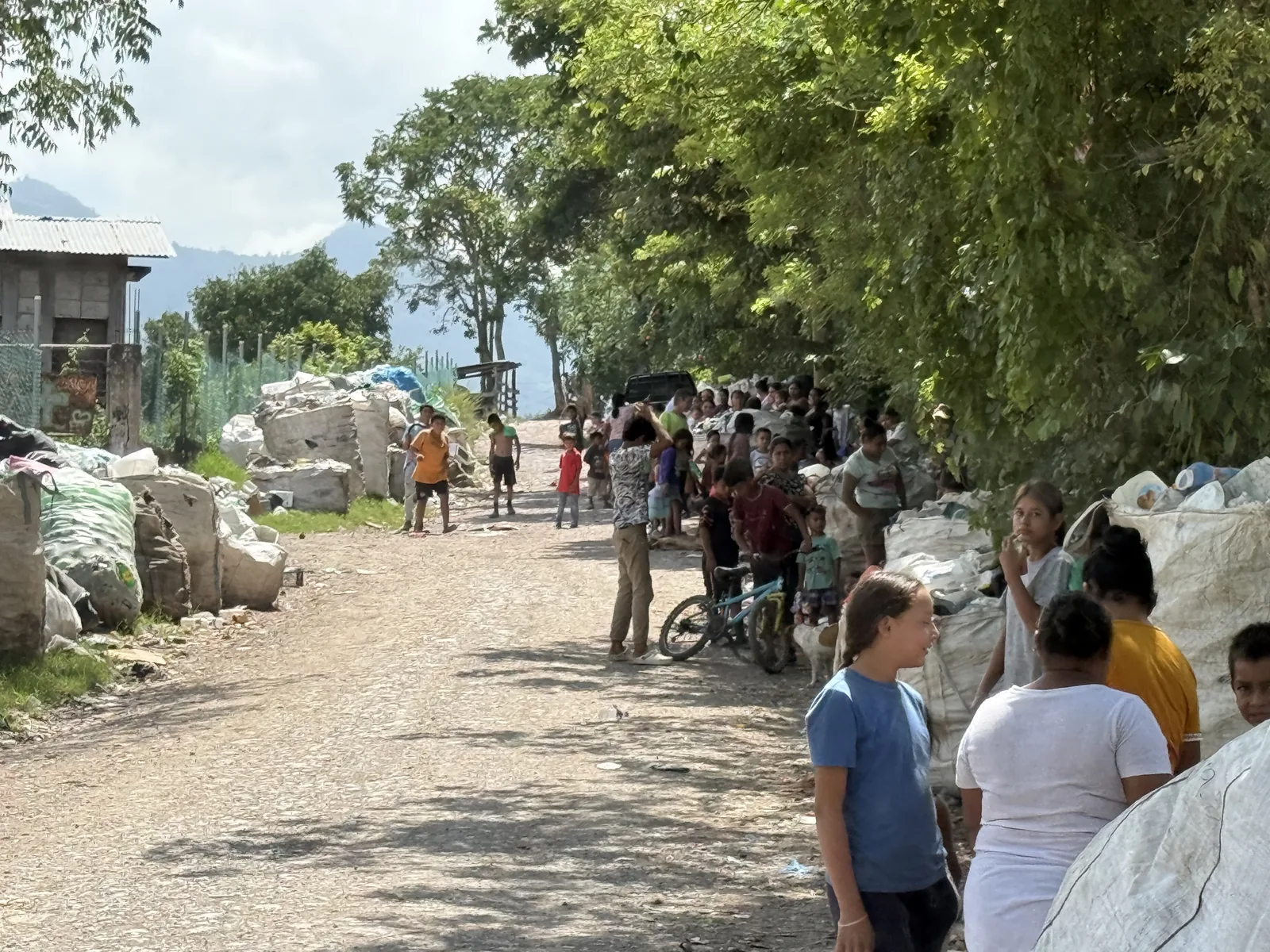 Community outreach along a neighborhood street